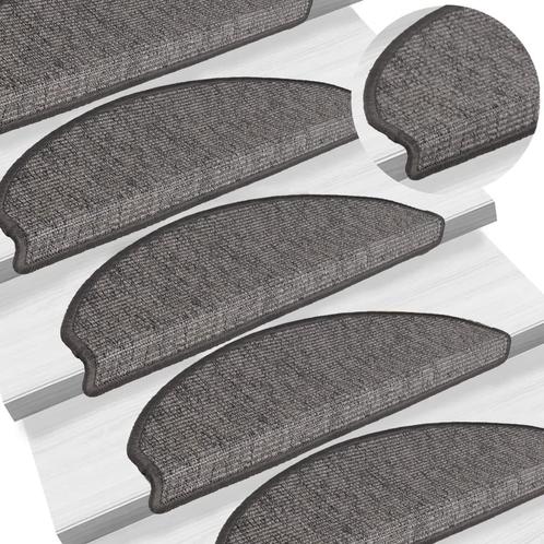 vidaXL Trapmatten zelfklevend 15 st 65x21x4 cm grijs en, Doe-het-zelf en Bouw, Ladders en Trappen, Nieuw, Verzenden
