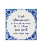 Delfts Blauw Tegel Ochtendhumeur 14,5cm, Verzenden, Nieuw
