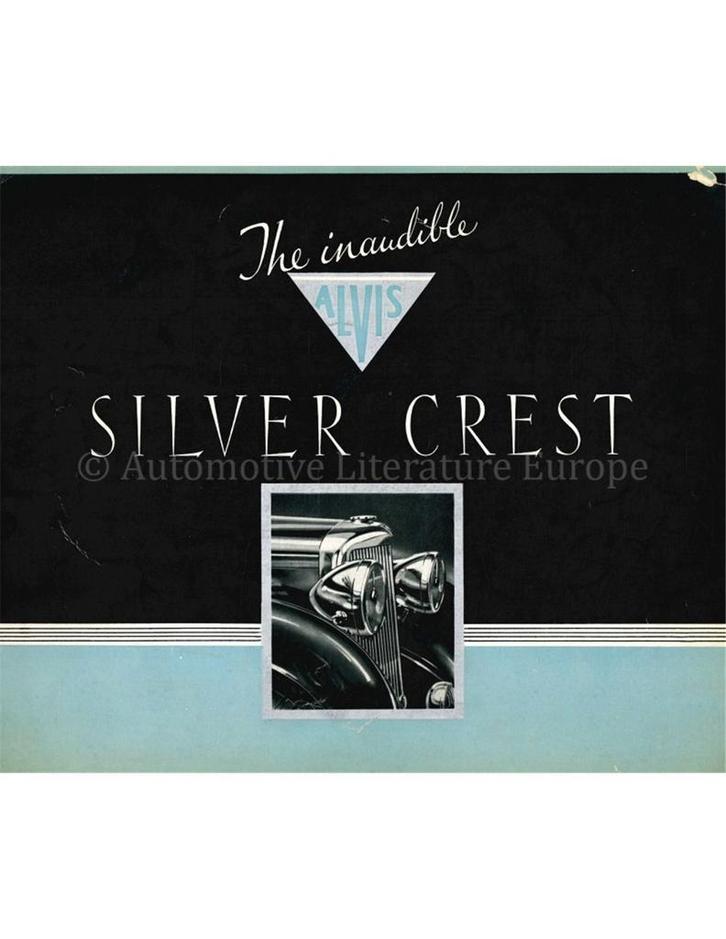 1937 ALVIS SILVER CREST BROCHURE ENGELS, Boeken, Auto's | Folders en Tijdschriften