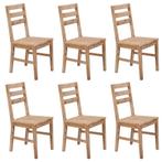 vidaXL Chaises à manger lot de 6 bois dacacia massif, Maison & Meubles, Verzenden, Neuf