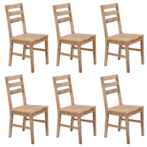 vidaXL Chaises à manger lot de 6 bois dacacia massif, Maison & Meubles, Chaises, Neuf, Envoi