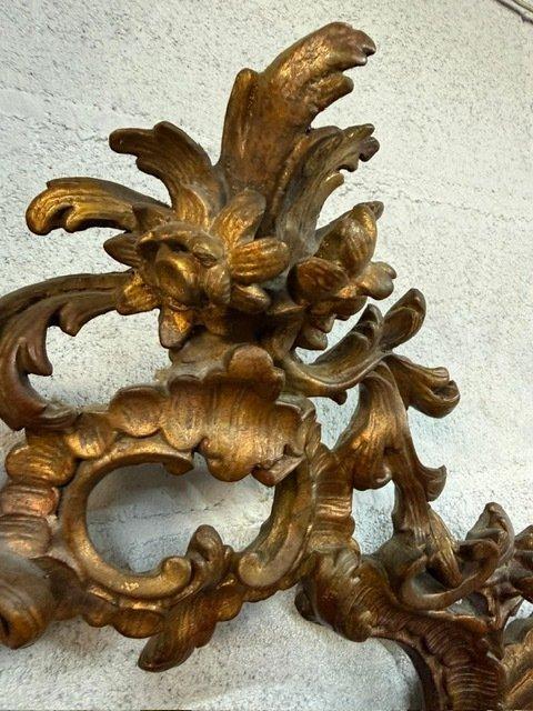 Wandspiegel - Verguld hout - met gouden bladeren, Antiek en Kunst, Antiek | Overige Antiek