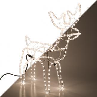 Kerstfiguur rendier | 60 cm (216 lampjes, Binnen/Buiten), Divers, Noël, Envoi