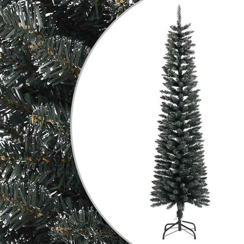 vidaXL Kunstkerstboom met standaard smal 180 cm PVC groen, Diversen, Kerst, Nieuw, Verzenden