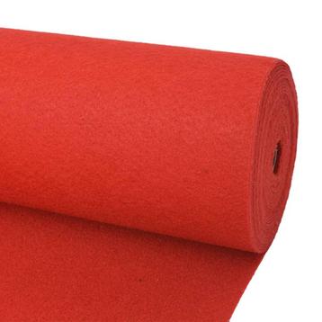 vidaXL Tapijt effen 1x12 m rood