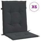 Tuinstoelkussen Set Zwart 6st | OP = OP | Betaalbare Luxe, Verzenden, Nieuw