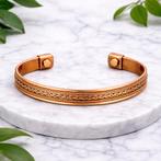 Koperen met messing gezondheids-klemarmband met 2 magneten –, Ophalen of Verzenden