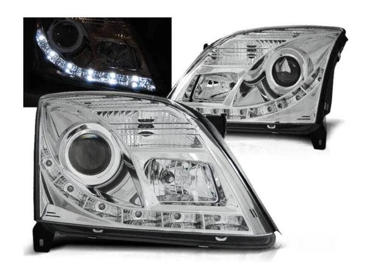 Daylight Chrome LED DRL koplampen geschikt voor Opel Vectra, Auto-onderdelen, Verlichting, Nieuw, Opel, Verzenden