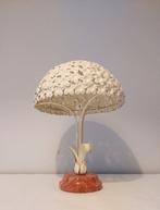 Tafellamp - Metaal, Emaille, Marmer - Vintage Hortensia lamp