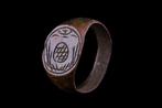 Middeleeuws Bronzen gegraveerde ring  (Zonder Minimumprijs)