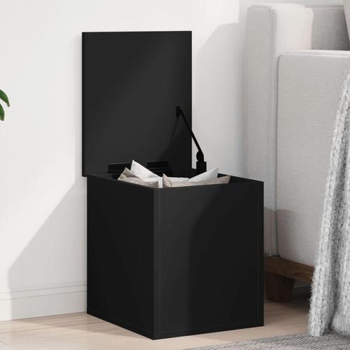 vidaXL Opbergbox 30x35x35 cm bewerkt hout zwart, Huis en Inrichting, Kasten | Overige, Nieuw, Verzenden