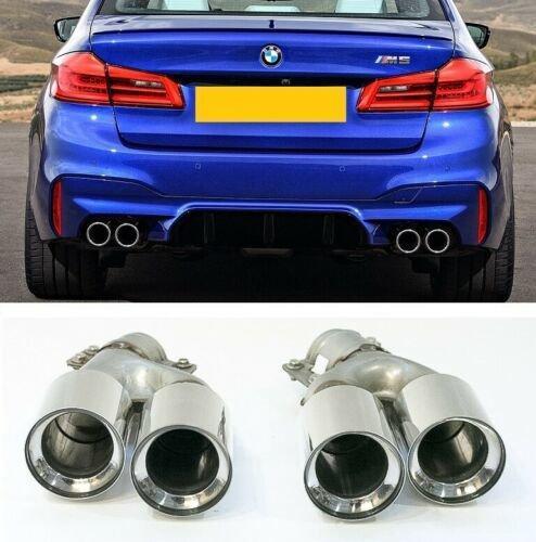 EVO Look 90mm Uitlaatsier Stukken BMW 5 Serie G30 G31 B1954, Auto-onderdelen, Uitlaatsystemen, Nieuw, BMW