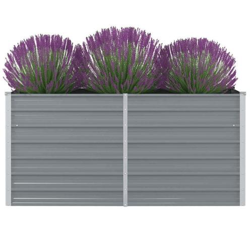 vidaXL Plantenbak verhoogd 160x80x77 cm gegalvaniseerd staal, Tuin en Terras, Bloempotten, Nieuw, Verzenden