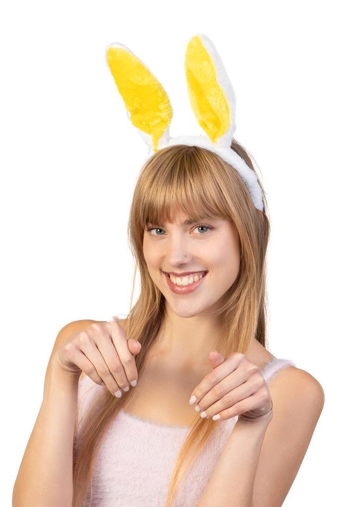 Haarband Konijn Wit Geel Diadeem Konijnenoren Oren Oortjes B, Kleding | Dames, Carnavalskleding en Feestkleding, Nieuw, Ophalen of Verzenden