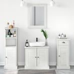vidaXL Badkamermeubel Set met lade met plank 3 pcs Antiekwit, Huis en Inrichting, Badkamer | Badkamermeubels, Verzenden, Nieuw