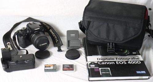 Canon EOS 400D, zoomlens, battery grip, tas en overige, Audio, Tv en Foto, Fotocamera's Digitaal
