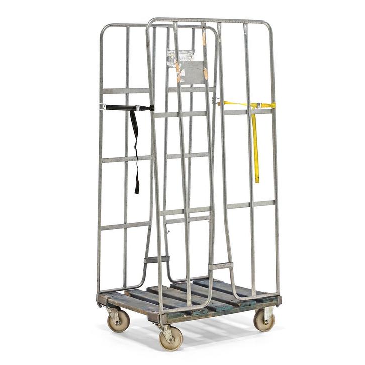 Gebruikte 2-Heks rolcontainer klemhekken + 2 nylon, Doe-het-zelf en Bouw, Transportwagens, Gebruikt, Ophalen of Verzenden