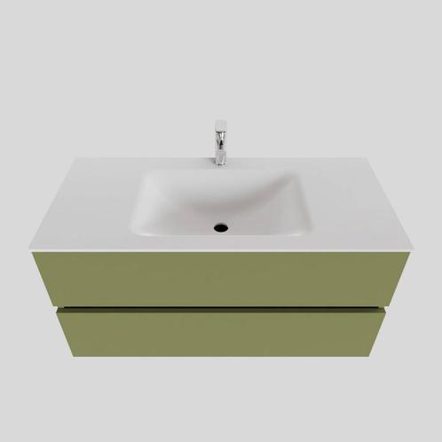 Badkamermeubel Solid Surface BWS Oslo 100x46 cm Midden Mat, Doe-het-zelf en Bouw, Sanitair, Bad, Nieuw, Ophalen of Verzenden