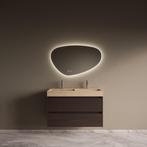 Badmeubelset Riga Travertin met Wastafel 100 cm Bruin Eiken, Doe-het-zelf en Bouw, Ophalen of Verzenden, Nieuw, Bad