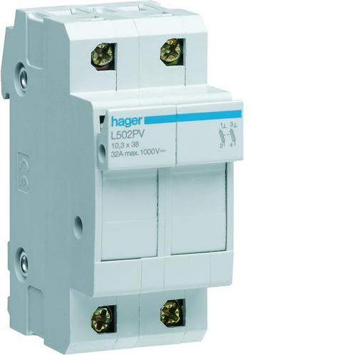Hager Houder Voor Cilindrische zekering - L502PV, Doe-het-zelf en Bouw, Elektriciteit en Kabels, Verzenden