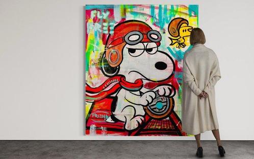 MAxIMO - SNOOPY&WOOD FLY FREE, Antiek en Kunst, Kunst | Schilderijen | Modern