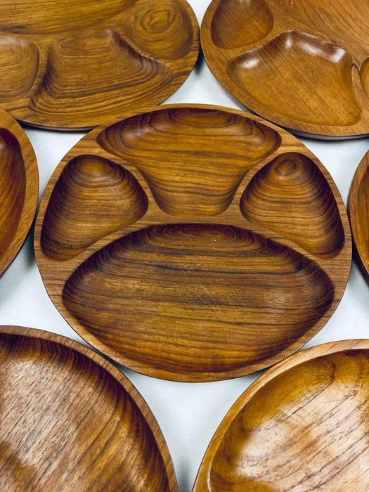 in de stijl van Laur Jensen - Eetservies (7) - Teak -, Antiek en Kunst, Curiosa en Brocante