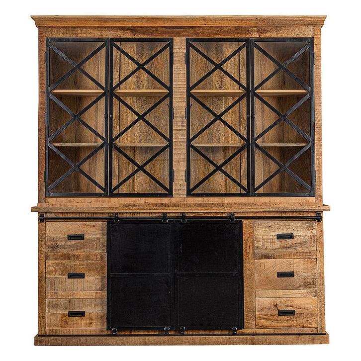 Buffetkast Mangohout Milan 200 Met Deurtjes X, Huis en Inrichting, Kasten | Buffetkasten, Nieuw, Verzenden