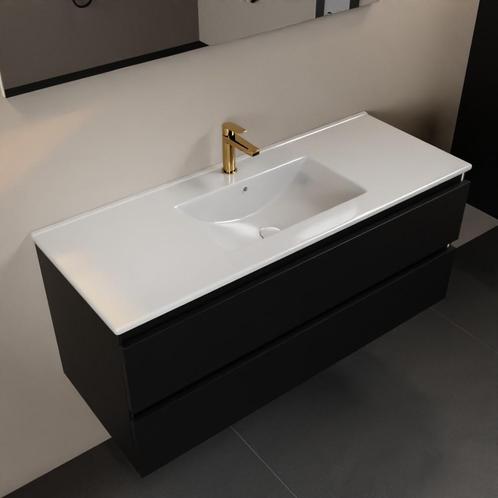 MONDIAZ AIVY 120cm badmeubel Urban, wastafel glanzend wit, Doe-het-zelf en Bouw, Sanitair, Overige typen, Nieuw, Ophalen of Verzenden