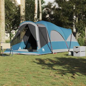 vidaXL Tunneltent voor gezin 8-persoons waterdicht blauw, Caravans en Kamperen, Verzenden, Nieuw