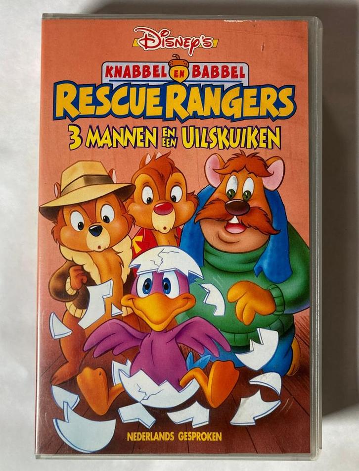 KNABBEL & BABBEL RESCUE RANGERS 3 MANNEN EN EEN UILSKUIKEN, Cd's en Dvd's, VHS | Film, Gebruikt