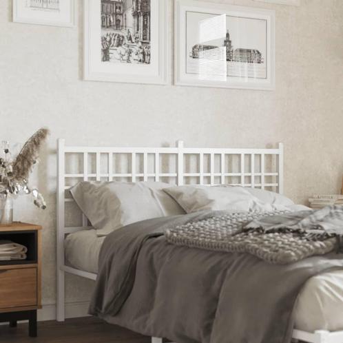 vidaXL Hoofdbord 120 cm metaal wit, Huis en Inrichting, Slaapkamer | Bedden, Nieuw, Verzenden
