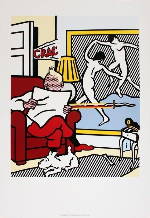 Hommage à Tintin - Roy Lichtenstein - Affiche offset, Boeken, Stripverhalen
