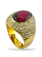 Bague - 14 carats Or jaune, Bague en or jaune 14 carats avec, Nieuw