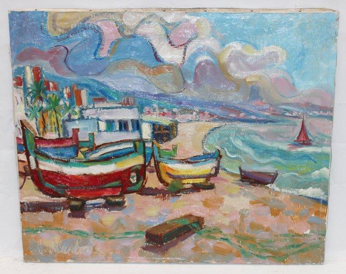 Juan Mendoza Marruedo (1929) - NO RESERVE - Paisaje costero, Antiek en Kunst, Kunst | Schilderijen | Klassiek