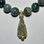 Agate Agate Musgo (40 x 19 mm) et Agate dInde (16 mm) / 875