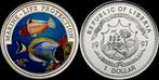 Liberia 1 dollar 1997- Marine-life protection koper-nikkel, Verzenden