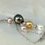 Collier Argent Perle - Perle - Tahiti-Akoya-SSP-Fwp, Nieuw