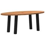vidaXL Eettafel 200x100x74 cm ovaal massief eikenhout, Huis en Inrichting, Tafels | Eettafels, Verzenden, Nieuw