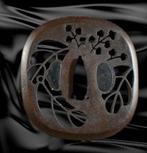 Tsuba de grade qualifié, Minamoto Shiro Noriyoshi, NBTHK, Antiek en Kunst