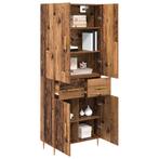 vidaXL Highboard met lade Oud Hout 69,5 x 34 x 180 cm, Huis en Inrichting, Kasten | Dressoirs, Verzenden, Nieuw