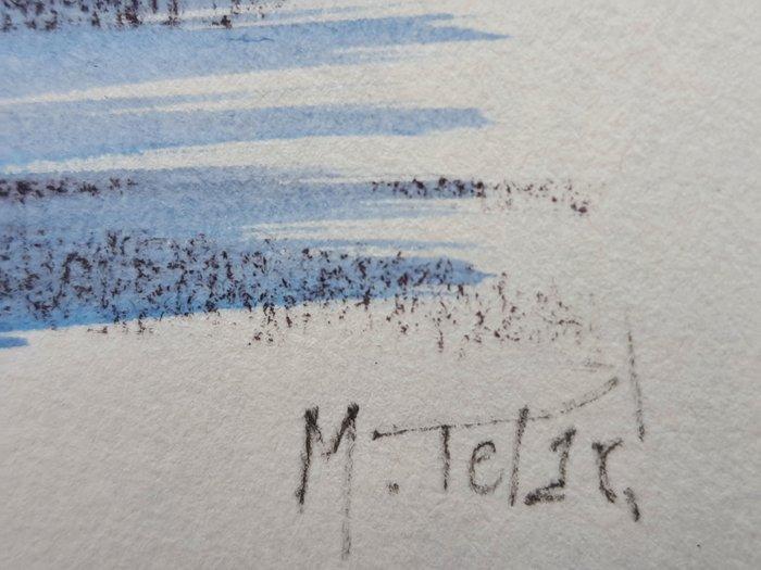 Michele Telari - Gita in barca - sketch, Antiek en Kunst, Kunst | Schilderijen | Modern