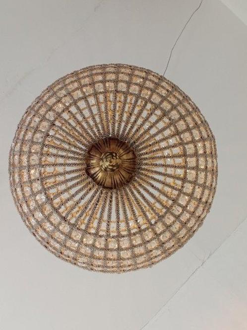 Plafondlamp - Glas, Messing, Metaal, Antiek en Kunst, Curiosa en Brocante