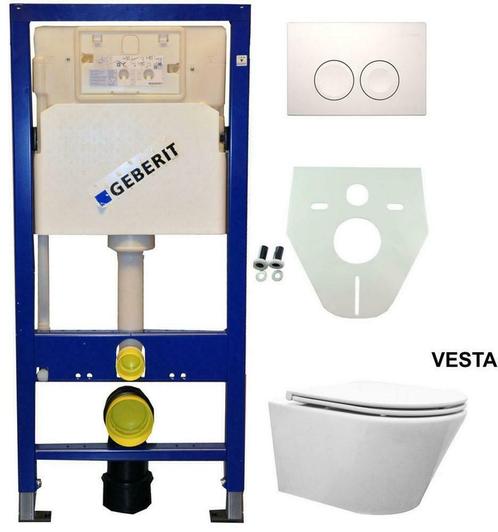 Geberit UP 100 Vesta wc+ Flatline zitt.+ Delta 21 wit, Bricolage & Construction, Sanitaire, Enlèvement ou Envoi