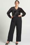 Broek SANDIE Zizzi glans zijbies maat l