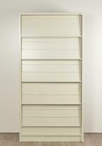 Overtoom folderkast, lichtgrijs, 195 x 97 cm, 5 kleppen, Ophalen of Verzenden, Gebruikt
