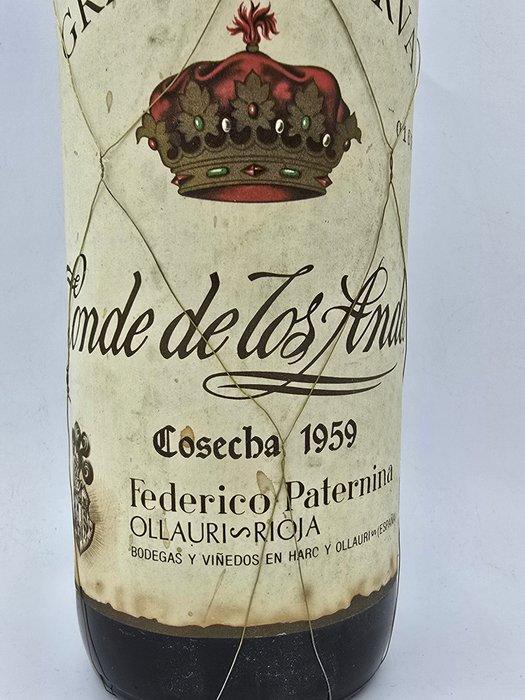 1959 Federico Paternina, Conde de los Andes - Rioja Gran, Verzamelen, Wijnen
