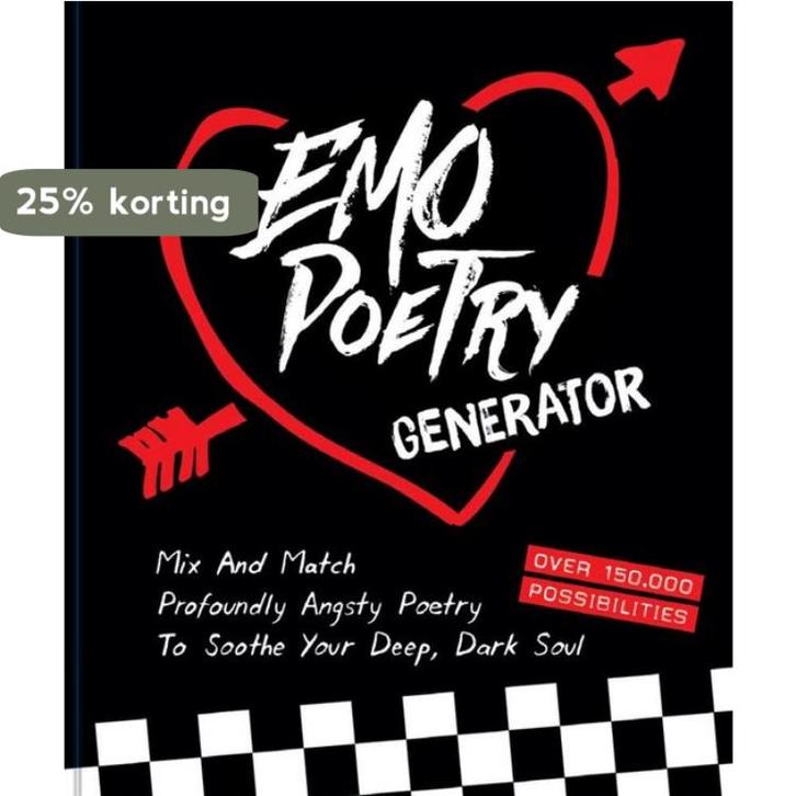 Emo Poetry Generator 9781797218687 Chronicle Books, Livres, Langue | Anglais, Envoi