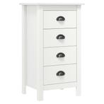 vidaXL Buffet Hill Blanc 46x35x80 cm Bois de pin solide, Maison & Meubles, Verzenden, Neuf