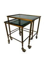 regency side tables - Tables gigognes (2) - Cuivre, Verre, Huis en Inrichting, Nieuw