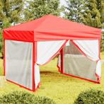 vidaXL Partytent inklapbaar met zijwanden 3x3 m rood, Tuin en Terras, Partytenten, Verzenden, Nieuw